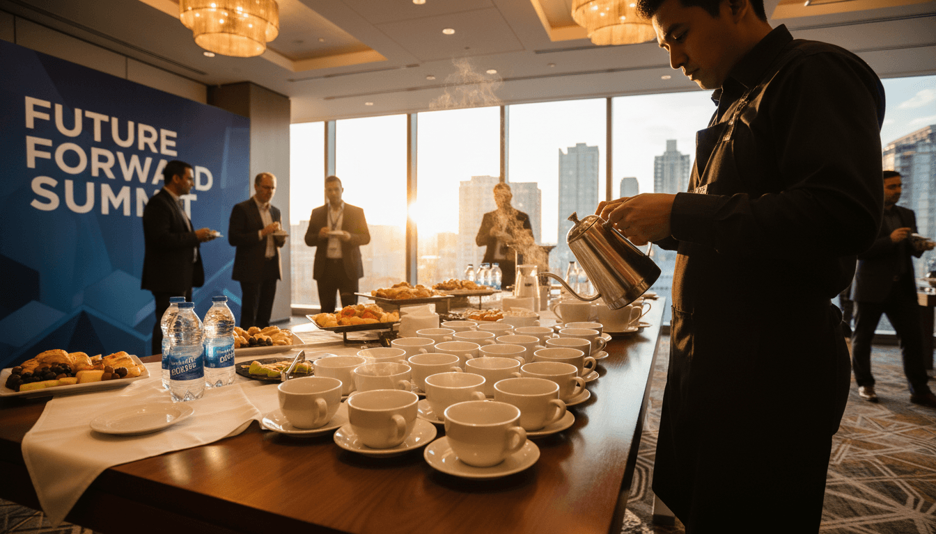 Cafetiere service tables